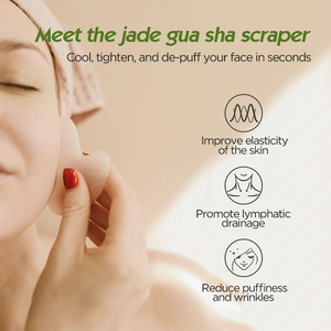 Herramienta de <span class=keywords><strong>Jade</strong></span> Natural para el Cuidado Facial, Gua Sha de <span class=keywords><strong>Jade</strong></span> Auténtica con Logotipo Personalizado, 100% Natural, para Cuerpo y Ojos - Product Image 3