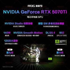 Portátil para Juegos ROG Ryzen 9 9HX3D de 16 Pulgadas (R9 9955HX3D 16GB/1TB SSD RTX5070Ti 240Hz RGB Retroiluminado Windows 11) - Product Image 4
