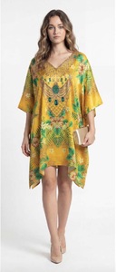 Robe longue caftan africain en viscose pour femme, coupe décontractée, tunique poncho kimono, finition soyeuse, style bohème, idéale pour les vacances et les loisirs. - Product Image 4