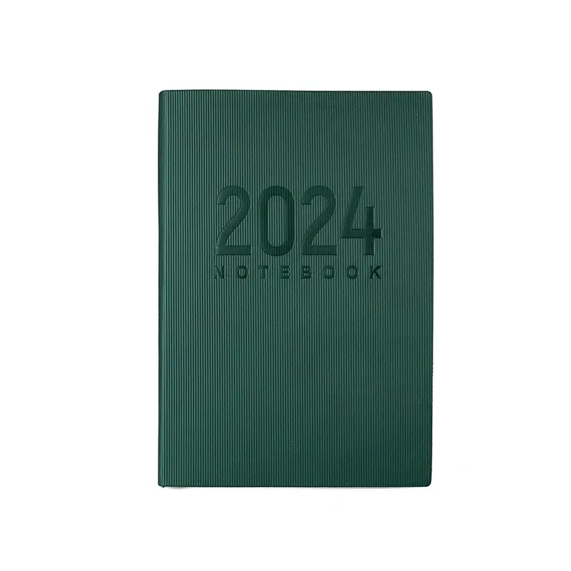 2024 programma notebook mensile planner journal notebook per studenti carta rigida legante taccuino 180 foglio a5 logo personalizzato