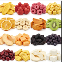 Lage minimale bestelhoeveelheid FD Zoete Gemengde Fruit Snacks Kiwi Aardbei Vijg Gele Perzik Mango Assortiment Fruitchips Groothandel