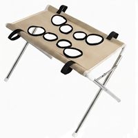 Table de toilettage pliable en acier inoxydable et polyester pour animaux de compagnie (chats et chiens)