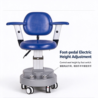 Chaise de chirurgien ophtalmique électrique, tabouret dentaire avec pédale, tabouret chirurgical pour opérations oculaires microscopiques, salle d'opération dentaire et ORL