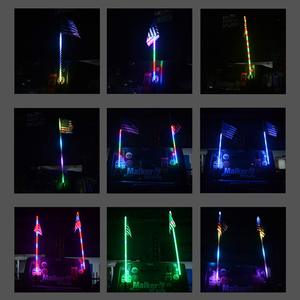 รีโมทคอนโทรล ADT ไฟ RGB Whip Light 12V 3/4/5/6 ฟุต ไฟเสาธง LED สำหรับรถ UTV ATV รถบรรทุก - Product Image 4