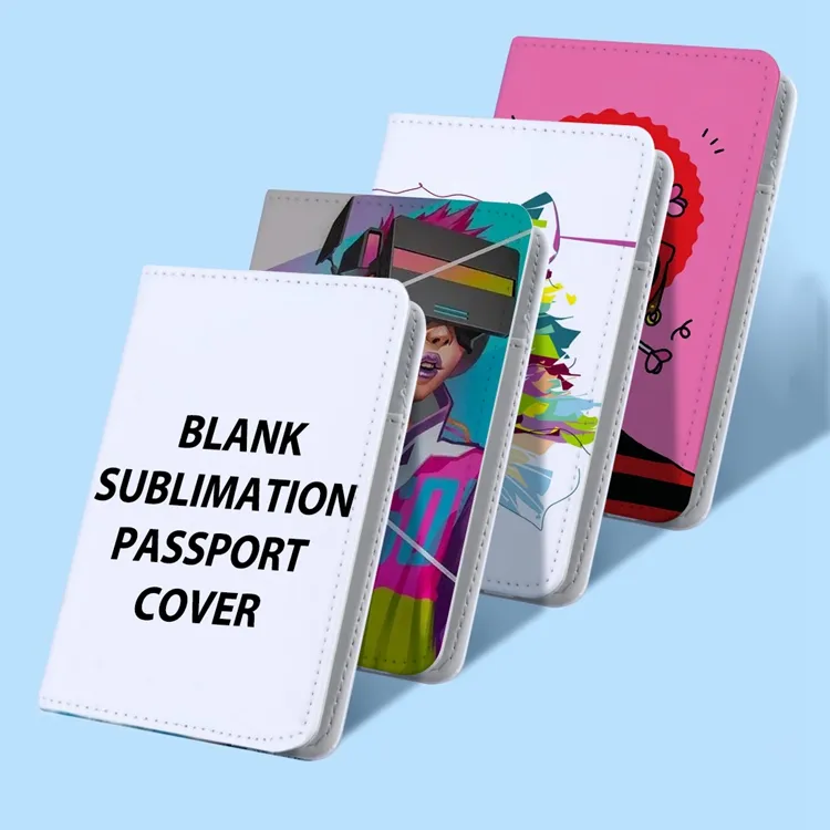 Sublimatie Paspoort Cover Blanks,Custom Logo Ontwerp Gedrukt Pu Leer Sublimatie Visitekaartje Paspoorthouder