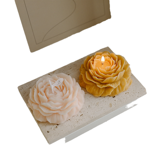 Vela Aromática para Celebraciones <span class=keywords><strong>de</strong></span> Boda, Decoración del Hogar, Yuyang, Hecha a Mano, Aromaterapia, con Forma <span class=keywords><strong>de</strong></span> Peonía, <span class=keywords><strong>de</strong></span> Soja, para <span class=keywords><strong>el</strong></span> Día <span class=keywords><strong>de</strong></span> San Valentín, Diwali - Product Image 1