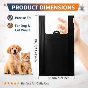 Bolsas de Basura Negras Pequeñas Huamaohengchun con Asas, Ideales para Excrementos de Perros y Gatos, Bolsas de Basura para Coche - Product Image 2