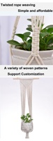 Panier porte-plantes d'intérieur, décoration de jardin, support suspendu, porte-plantes en coton fait main