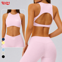 Soutien-gorge de sport personnalisé pour femme, haut court de yoga ajouré, antichoc, très extensible, avec coussinets amovibles, gilet de fitness à séchage rapide pour l'entraînement