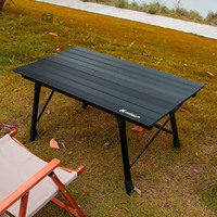 Table de camping en plein air Table de rouleaux de poulet pliante en alliage d'aluminium portable Table de camping élévatrice multifonctionnelle pour pique-nique