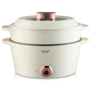 Hot pot listrik 1300W 5L, panci listrik mie hot pot memasak mini multifungsi portabel kualitas tinggi dengan steame