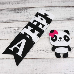 Pancarta <span class=keywords><strong>de</strong></span> feliz cumpleaños <span class=keywords><strong>de</strong></span> fieltro con temática <span class=keywords><strong>de</strong></span> <span class=keywords><strong>Panda</strong></span> para decoración <span class=keywords><strong>de</strong></span> fiesta <span class=keywords><strong>de</strong></span> cumpleaños <span class=keywords><strong>de</strong></span> niños - Product Image 6