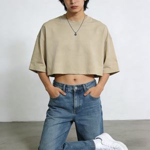 Crop Top da Uomo con Logo Personalizzato, Vestibilità Ampia, Casual, 100% Stile Vintage, Streetwear, <span class=keywords><strong>Moda</strong></span> Y2K, Sportivo - Product Image 4
