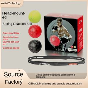 Ballons de vitesse de boxe élastiques pour hommes, équipement d'entraînement de décompression en PU, à fixer sur la tête, modèle BO0028 - Product Image 3