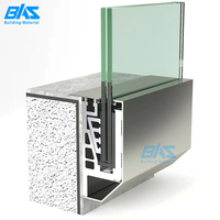 Balustrade de sécurité en verre trempé avec profilé en U en aluminium sans cadre, fixation latérale, style moderne, pour terrasse extérieure et escalier de parc