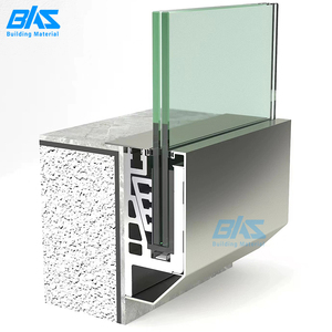 <span class=keywords><strong>Ringhiera</strong></span> di Sicurezza in Vetro Temperato con Profilo a U in Alluminio Senza Telaio, Montaggio Laterale, Stile Moderno, per Balconi, Terrazze e Scale Esterne - Product Image 1