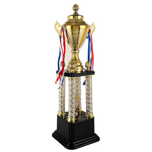 جودة عالية مخصصة لكرة القدم كأس كأس كبير معدني جائزة كرة القدم الرياضية مطلية بالذهب شعار مخصص الكأس تصميم مجاني - Product Image 2