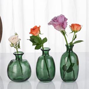 Style nordique créatif verre <span class=keywords><strong>diamant</strong></span> forme petit Vase maison salon Table basse ornement décoratif Arrangement de fleurs séchées - Product Image 2