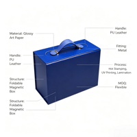 Boîte cadeau magnétique pliable en cuir PU, emballage de luxe personnalisé pour cosmétiques, électronique, foulards, bijoux, vente en gros, gaufrage quadricolore