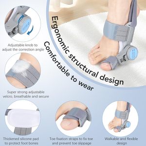 <span class=keywords><strong>Corrector</strong></span> de Juanetes para Mujeres <span class=keywords><strong>y</strong></span> Hombres, Enderezador de Dedo Gordo del Pie, Perilla Ajustable, Ortesis de Nailon para Juanetes, Soporte Antideslizante para Alivio del Dolor - Product Image 3