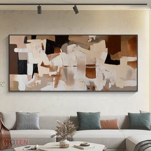 Lienzo abstracto pintado a mano, arte <span class=keywords><strong>de</strong></span> pared para sala <span class=keywords><strong>de</strong></span> estar, pintura <span class=keywords><strong>al</strong></span> óleo, Naturaleza muerta con diseño <span class=keywords><strong>de</strong></span> paisaje, sin marco y fácil <span class=keywords><strong>de</strong></span> montar - Product Image 1