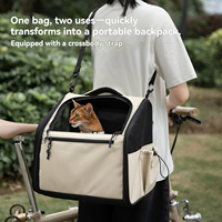 Panier de vélo professionnel pour animaux de compagnie, en tissu Oxford de haute qualité, support de guidon avec fixation sécurisée par velcro pour petits chiots et chats