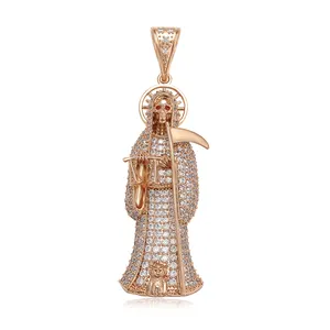 33007 xuping Schmuck Mode 18 Karat vergoldete Anhänger Santa Muerte geformte Anhänger Tag der toten Geschenke