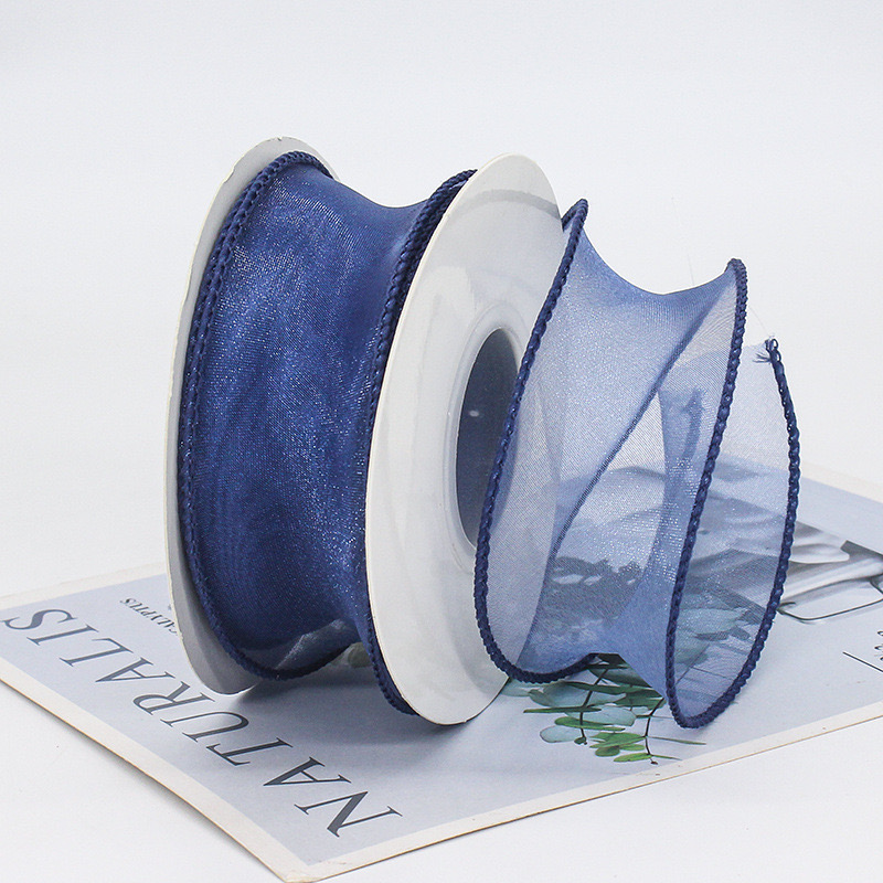 4CM 10 Yards Chiffon Ribbon for Gift Wrapping Packaging Color Organza Ribbons