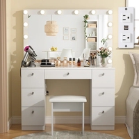 Meubles blancs d'usine pour la maison, coiffeuses de maquillage, tables de maquillage