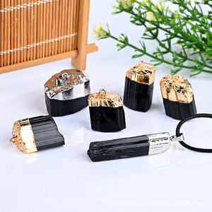 จี้หินคริสตัลธรรมชาติแบบขายส่ง จี้หินควอตซ์ เครื่องประดับอัญมณี จี้คริสตัลทัวร์มาลีนสีดำ - Product Image 5