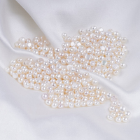 4-4.5mm Perles en vrac en forme de bouton de couleur blanche naturelle pour la fabrication de bijoux