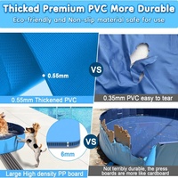 Piscine pliable de haute qualité pour animaux de compagnie, baignoire pour animaux de compagnie, piscine pour animaux de compagnie en PVC, piscine pour enfants, 80*30cm