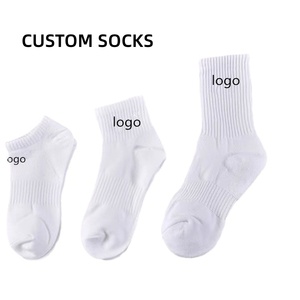 <span class=keywords><strong>JINGOU</strong></span> Calcetines Deportivos Personalizados al por Mayor con Logotipo Personalizado, Etiqueta Privada, Calcetines de Algodón Blanco Acanalado, MOQ Bajo, Fabricante OEM - Product Image 1