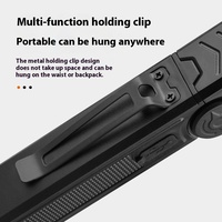 Lampe torche LED tactique rechargeable à double source lumineuse COB haute luminosité, rotative multi-angles, vente en gros
