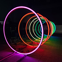 Éclairage de rue à LED Bande lumineuse à néon RGB DMX Pixel Tunnel à LED Lumières de fête circulaires pour DJ de scène Décoration extérieure