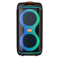 Altavoz de Karaoke Portátil con Sonido de Alta Calidad, Bocinas con Woofer de 2x6.5 Pulgadas, Torre de Audio Potente para Fiestas con 2 Micrófonos