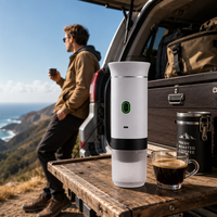 Machine à expresso portable 20 bars à capsules, semi-automatique, alimentée par batterie USB, 60 ml, pour une seule portion, idéale pour les voyages et le bureau