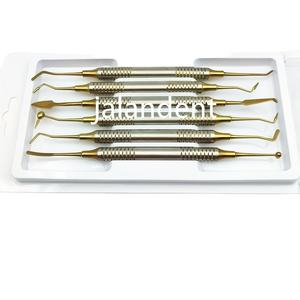 Nuovo Set di 6 Spatole per Resina Composita Dentale, Set per Riempimento in Resina con Manico Spesso, Set per Restauro - Product Image 1