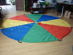 <span class=keywords><strong>Parachute</strong></span> de <span class=keywords><strong>jeu</strong></span> arc-en-ciel pour enfants, pour l'intérieur et l'extérieur, avec poignées, <span class=keywords><strong>jeu</strong></span> de <span class=keywords><strong>parachute</strong></span> pour enfants - Product Image 5