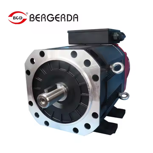 มอเตอร์แกนหมุนแบบอะซิงโครนัส BERGERDA สามเฟส กันน้ำ 7.8A 3.7KW 6000rpm 23.5Nm รุ่น S2-H3P7AA/AMM-165AH037AAA 380V แบบยึดหน้าแปลน - Product Image 3