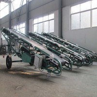 Cinta Transportadora Móvil Portátil con Banda de Goma Resistente al Fuego, Velocidad Ajustable, Longitud Personalizable para Uso Industrial