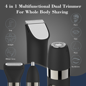 Recortadora Hatteker 4 en 1, Recortadora de Vello Nasal Recargable por USB, Máquina de Depilación Corporal para Hombres - Product Image 3