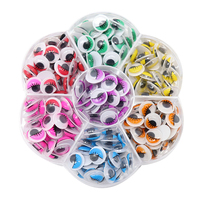 Caixa 1 (Aproximadamente 240pcs ) 10mm Pestana Eye Auto-adesivo Plástico Olhos Arregalados Para Bonecas de Brinquedo DIY Scrapbook K0915