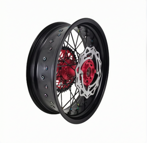 Juego de Ruedas <span class=keywords><strong>Supermoto</strong></span> de 17 Pulgadas; CRF250R CRF450R CRF 250 <span class=keywords><strong>450</strong></span>; Llantas de Aleación de Aluminio Anodizado CNC; Ruedas de Rayos Personalizadas y Duraderas - Product Image 3