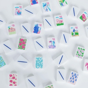 Factory Direct Wholesale 1.44 Inch Luxury Crisp White Acrylic American Mahjong Tiles, Mahjong Set (160 Tiles) for <strong>Entertainment</strong> - Product Image 5
