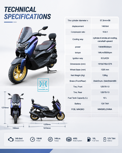 Moto EU avec ABS, moteur 10 kW 4 temps refroidi par air, moteur à essence 149,6 ml, freins à disque avant et arrière, 10 L - Product Image 3