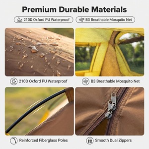Tentes de camping pliantes automatiques, portables, ultralégères, imperméables, pour la famille, les voyages, la plage, le glamping, les activités de plein air et les bateaux - Product Image 3