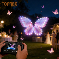 Mariposa Biónica TOPREX RC con Alas Móviles - Luz LED, Control Remoto 2.4G, Juguete Decorativo para Bodas/Escenarios para Niños y Adultos