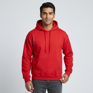 High Quality Men's 100% Cotton French Terry Hoodie Latest Fleece Oversized 3D Embossed Logo <b>Sweatshirt</b> Solid Pattern - Product Image 1