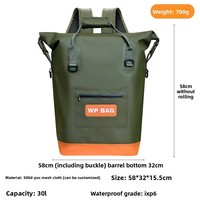 Sac à dos étanche à enroulement, sac à dos étanche en PVC, sac à dos de camping flottant, sac étanche de pêche